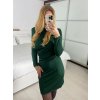 Šaty elegantní dlouhý rukáv dámské (S/M/L ONE SIZE) ITALSKÁ MÓDA IMM2411520/DU (Velikost S/M/L, Barva Černá)
