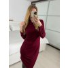 Šaty elegantní dlouhý rukáv dámské (S/M/L ONE SIZE) ITALSKÁ MÓDA IMM2411520/DU (Velikost S/M/L, Barva Černá)