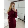 Šaty elegantní dlouhý rukáv dámské (S/M/L ONE SIZE) ITALSKÁ MÓDA IMM2411520/DU (Velikost S/M/L, Barva Černá)