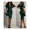 Šaty elegantní flitrové krátký rukáv dámské (S/M/L ONE SIZE) ITALSKÁ MÓDA IMD24502