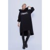 Šaty oversize s kapucou dlouhý rukáv dámské (48/50/52ONE SIZE) ITALSKÁ MÓDA IMPLI2439277-5/DR