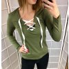 Tričko dlhý rukáv dámska (s-xl) AFASHION AF18025 (Velikost M, Barva Černá)