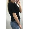 Tunika Tričko krátký rukáv dámské (uni S/M) ITALSKÁ MÓDA IM2202141 (Velikost S/M/L, Barva Černá)