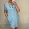 Šaty letní krátký rukáv s přívěskem dámské (XL/2XL ONE SIZE) ITALSKÁ MÓDA IM2212210/DR (Velikost XL/2XL, Barva Černá)
