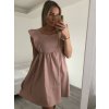 Šaty krátký rukáv dámské (UNI S/M) ITALSKÁ MÓDA IM920011/DR