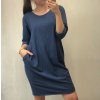 Šaty klasik dlouhý rukáv dámské (XL/XXL ONE SIZE) ITALSKá MóDA IMM21410/DR