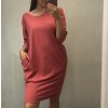 Šaty klasik dlouhý rukáv dámské (XL/XXL ONE SIZE) ITALSKá MóDA IMM21410/DR