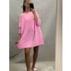Šaty pletené svetrové dlouhý rukáv dámské oversize (L/XL) ITALSKÁ MÓDA IMC21662/DR (Velikost S/M/L, Barva Černá)