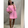 Šaty pletené svetrové dlouhý rukáv dámské oversize (L/XL) ITALSKÁ MÓDA IMC21662/DR