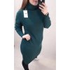 Šaty úpletové s rolákem dlouhý rukáv dámské (XL/2XL ONE SIZE) MaD fashion ITALSKá MóDA IMT21S-835 (Velikost XL/2XL, Barva Černá)