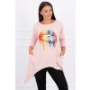 Tunika dlouhý rukáv dámská nadrozměrná (2XL/3XL ONE SIZE) ITALSKÁ MÓDA KSI-9006/DR