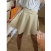 Sukně mini letní dámská (S/M ONE SIZE) ITALSKÁ MÓDA IMD201983/DR (Velikost S/M/L, Barva béžová)