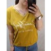 Tunika krátký rukáv dámská (L/XL/2XL ONE SIZE) ITALSKá MóDA IM4223017/DR (Velikost XL/2XL, Barva žlutá hořčicová)
