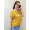 Tunika krátký rukáv dámská (L/XL/2XL ONE SIZE) ITALSKá MóDA IM4223017/DR (Velikost XL/2XL, Barva žlutá hořčicová)
