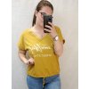Tunika krátký rukáv dámská (L/XL/2XL ONE SIZE) ITALSKá MóDA IM4223017/DR (Velikost XL/2XL, Barva žlutá hořčicová)