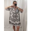 Šaty letní krátký rukáv dámská (M/L/XL ONE SIZE) ITALSKÁ MÓDA IMP16822ORNA/DR