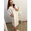 Šaty 3/4 dlouhý rukáv dámské (2XL/3XL/4XL ONE SIZE) ITALSKá MóDA IM423MARINA/DU (Velikost 3XL/4XL, Barva bílá)