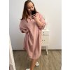 Šaty 3/4 dlouhý rukáv dámské (2XL/3XL/4XL ONE SIZE) ITALSKá MóDA IM423MARINA/DU