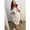 Šaty 3/4 dlouhý rukáv dámské (2XL/3XL/4XL ONE SIZE) ITALSKá MóDA IM423MARINA/DU (Velikost 3XL/4XL, Barva bílá)