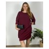 Šaty elegantní krátký rukáv dámské nadrozměr (XL/2XL/3XL ONE SIZE) ITALSKÁ MÓDA IMD24035