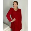 Šaty elegantní třpytivé dlouhý rukáv dámské (S/M/L ONE SIZE) ITALSKÁ MÓDA IMM23M6078/DR (Velikost S/M/L, Barva červená)