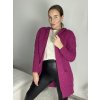 Cardigan pletený dlouhý rukáv dámský (S/M/L ONE SIZE) ITALSKÁ MÓDA IMD23520/DR (Velikost S/M/L, Barva růžová fuchsiová)