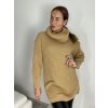 Svetr/Šaty krátké pletené s rolákem dlouhý rukáv dámské (S/M/L ONE SIZE) ITALSKÁ MÓDA IMPLI248123/DR
