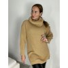 Svetr/Šaty krátké pletené s rolákem dlouhý rukáv dámské (S/M/L ONE SIZE) ITALSKÁ MÓDA IMPLI248123/DR