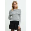 Svetr úpletový s rolákem dlouhý rukáv dámský (S/M ONE SIZE) POLSKÁ MÓDA IMLAZ24PL4957/DUR (Velikost S/M, Barva šedá)