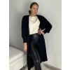 Cardigan dlouhý pletený dlouhý rukáv dámský (M/L/XL ONE SIZE) ITALSKÁ MÓDA IMD24468/DR (Velikost M/L, Barva Černá)