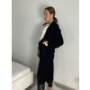 Cardigan dlouhý pletený dlouhý rukáv dámský (M/L/XL ONE SIZE) ITALSKÁ MÓDA IMD24468/DR (Velikost M/L, Barva Černá)