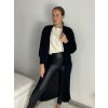 Cardigan dlouhý pletený dlouhý rukáv dámský (M/L/XL ONE SIZE) ITALSKÁ MÓDA IMD24468/DR (Velikost M/L, Barva Černá)