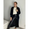 Cardigan dlouhý pletený dlouhý rukáv dámský (M/L/XL ONE SIZE) ITALSKÁ MÓDA IMD24468/DR (Velikost M/L, Barva Černá)