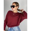 Svetr slabý úpletový dlouhý netopýří rukáv dámský (S/M/L ONE SIZE) ITALSKá MóDA IM725MELANIE/DR