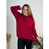 Mikina oversize teplá dlouhý rukáv dámská nadrozměr (54/56/58 ONE SIZE) ITALSKÁ MÓDA IM424ANABELA