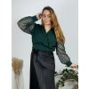 Body dlouhý rukáv dámské nadrozměr (48/50/52 ONE SIZE) ITALSKÁ MÓDA IMWT24BELLA/DR (Velikost 50/52, Barva tmavě smaragdová)