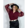 Body dlouhý rukáv dámské nadrozměr (48/50/52 ONE SIZE) ITALSKÁ MÓDA IMWT24BELLA/DR (Velikost 50/52, Barva tmavě smaragdová)
