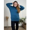 Svetr teplý s rolákem a kapsami dlouhý rukáv dámský nadrozměr (50/52/54 ONE SIZE) ITALSKÁ MODA IM724338/DR