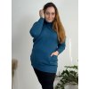 Svetr teplý s rolákem a kapsami dlouhý rukáv dámský nadrozměr (50/52/54 ONE SIZE) ITALSKÁ MODA IM724338/DR