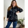 Mikina slabá na zip s kapucí dlouhý rukáv dámská (54/56/58) ONE SIZE) ITALSKÁ MÓDA IMB22190/DUR
