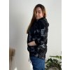 Mikina slabá na zip s kapucí dlouhý rukáv dámská (54/56/58) ONE SIZE) ITALSKÁ MÓDA IMB22190/DUR