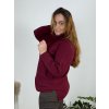 Svetr s rolákem dlouhý rukáv dámský nadrozměr (52/54/56 ONE SIZE) ITALSKÁ MÓDA IM524005/DR