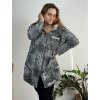 Mikina slabá na zip s kapucí dlouhý rukáv dámská nadrozměr (54/56/58) ONE SIZE) ITALSKÁ MÓDA IMB24VERONA/DU (Velikost 56/58, Barva Černá)