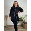 Mikina slabá na zip s kapucí dlouhý rukáv dámská nadrozměr (54/56/58) ONE SIZE) ITALSKÁ MÓDA IMB24VERONA/DU