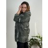Mikina slabá na zip s kapucí dlouhý rukáv dámská nadrozměr (54/56/58) ONE SIZE) ITALSKÁ MÓDA IMB24VERONA/DU
