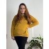 Svetr pletený s přívěškem dlouhý rukáv dámský nadrozměr (52/54/56 ONE SIZE) ITALSKÁ MÓDA IM423590/DU