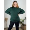 Svetr pletený dlouhý rukáv dámský nadrozměr (54/56/58 ONE SIZE) ITALSKÁ MÓDA IMD22910/DU