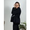 Mikina elegantní s flitry a kapucí dlouhý rukáv dámská nadrozměr (52/54/56 ONE SIZE) ITALSKÁ MÓDA IMSM2439333/DU