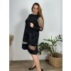 Šaty elegantní dlouhý rukáv dámské (40/42/44 ONE SIZE) ITALSKÁ MÓDA IMPLI2439361-3/DU (Velikost 40/42, Barva Černá)