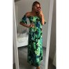 Šaty carmen dlouhé letní icecool žabičkované dámské (S/M ONE SIZE) ITALSKÁ MÓDA IMM21144/DR